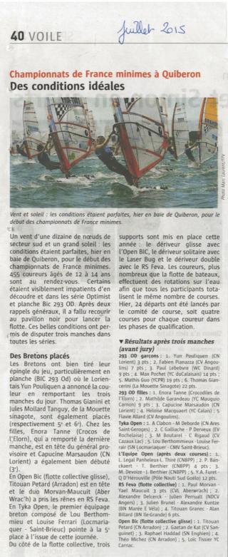 Clap de fin pour nos jeunes de l'Y au Championnat de France Minimes