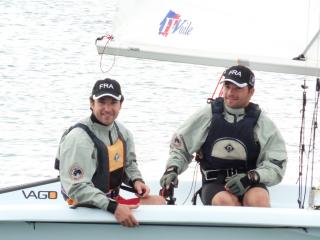 Jean-Matthieu Constant et Yann Parey, Champions de France séniors en laser Vago