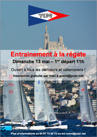 La section catamaran s'entraine à la régate dimanche 13 mai