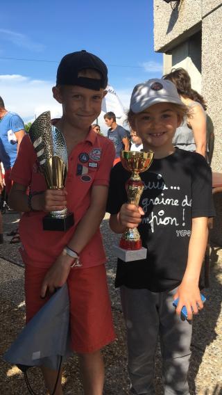 Les plus petits des Optis sur le podium de leur 2eme régate !