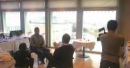 Thierry Fouchier interviewé au club pour l'émission Stade 2