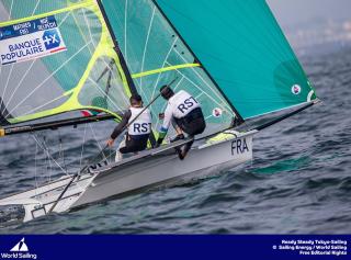 Noé Delpech 8ème du Test Event en 49er