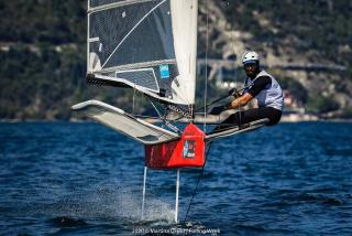 Noé Delpech, Julien et Romain d'Ortoli à la Foiling week - Moth