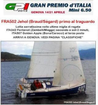 Pascal Braud et son mini 6.50 vainqueurs du Grand Prix d'Italie !