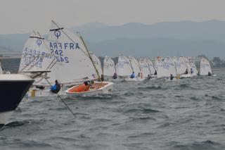 Régate de Ligue à Fos pour la team Opti