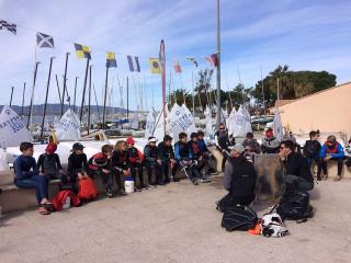 Stage et régate à Saint Raphael pour la Team Opti